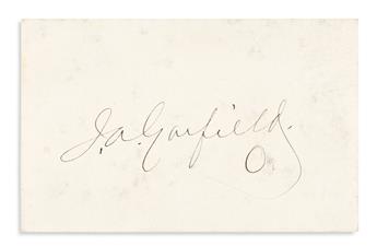 (PRESIDENTS.) Two Signatures: James A. Garfield. J.A. Garfield / O[hio] * Millard Fillmore.